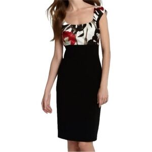 Elie Tahari Nordstrom Silk Floral Body Con Dress